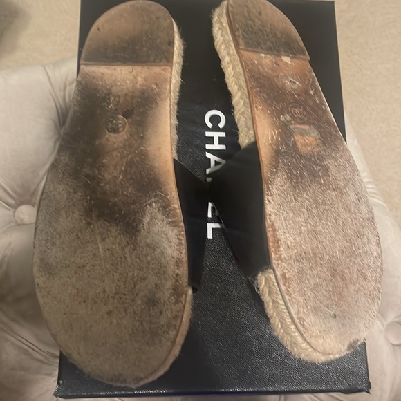 Chanel espadrille leather slides size 40 - Picture 2 of 3